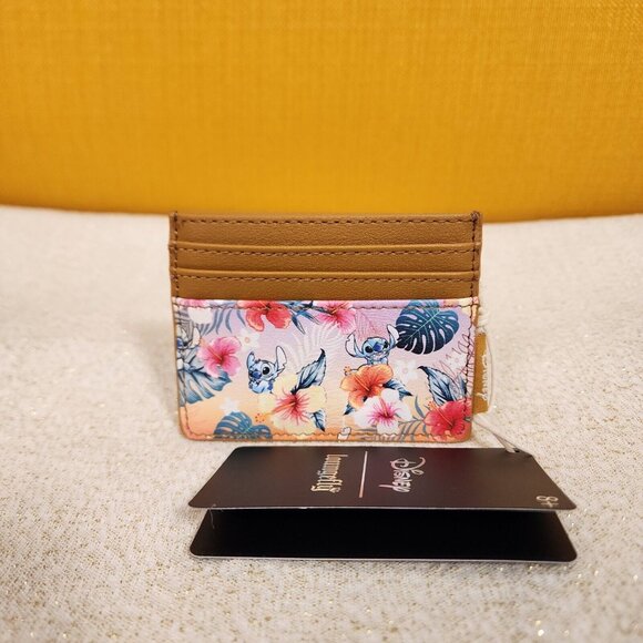 Loungefly Disney Lilo and Stitch Tropical Sunset Floral Cardholder Wallet NEW - Picture 5 of 10